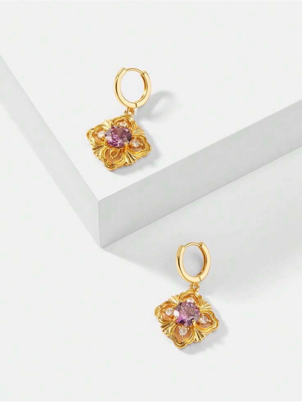 💜 Vintage-Inspired Amethyst Crystal Pendant Necklace - Picture 4 of 4